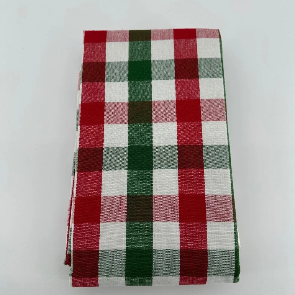 Urban Villa Red Green Buffalo Check Plaid Kitchen Towel Set of 3 Christmas 20x30